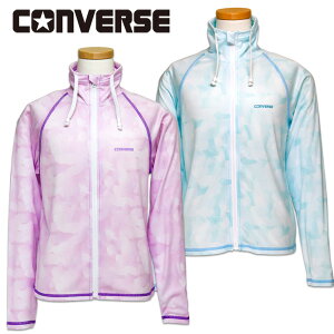 ラッシュガード 女の子 ジュニア キッズ CONVERSE コンバース(393184) フードなし 前開き ファスナー 長袖 140 150 160cm UVカット おしゃれ 中学生 小学生 女子 水着