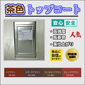 送料無料!! 高強度 FRP トップコート茶色 (ブラウン系) 20kg 促進剤入り 硬化剤400gセット