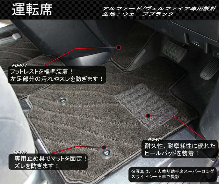 楽天市場】トヨタ アルファード ヴェルファイア 30系 フロアマット 