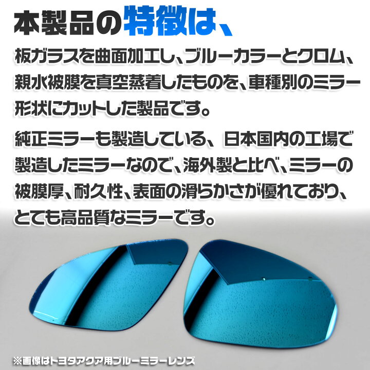 楽天市場】親水 ブルーミラーレンズ ワイド マツダ ロードスターRF ND 