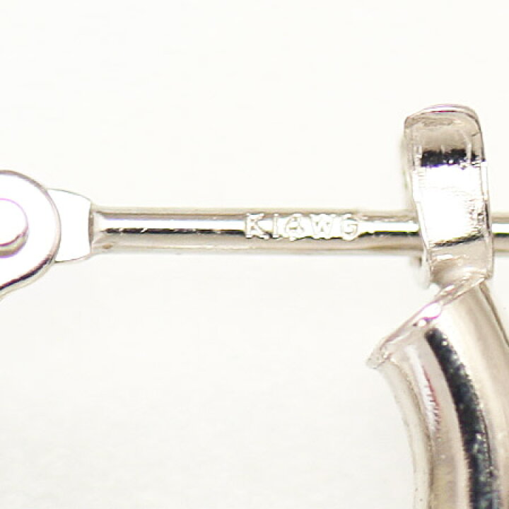 楽天市場】片耳用14金ホワイトゴールドフープピアス 2mm×10mm : CuoreCuore