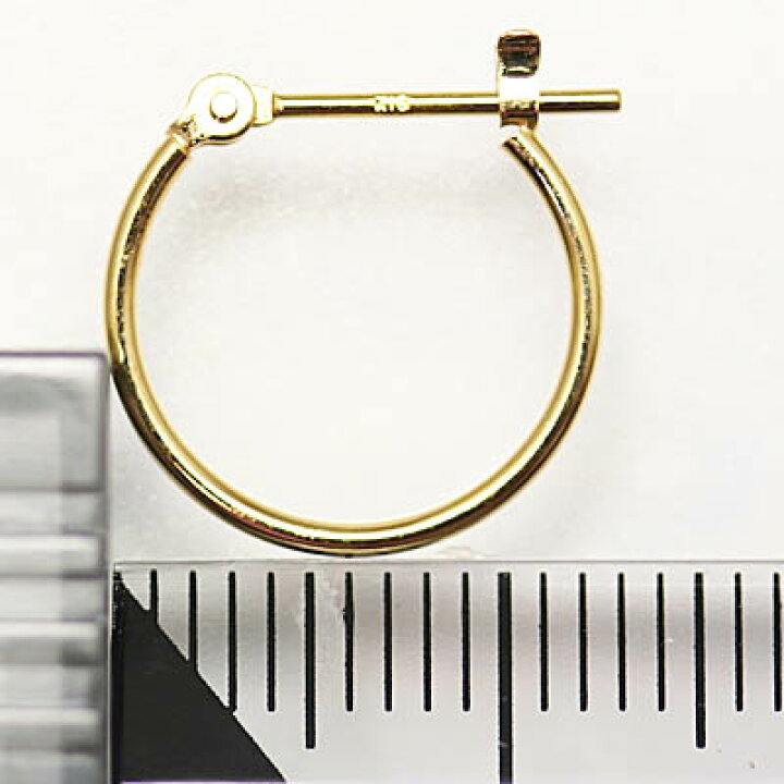 楽天市場】片耳用 18金フープピアス 1mm×13mm : CuoreCuore