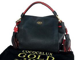 富士屋◆ココセリュクス・ゴールド COCOCELUX GOLD ヘラクレス シュリンク 205DA0303 タッセル付き 3WAYバッグ【中古】