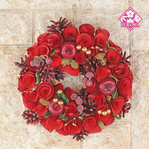 NX}X[X Ǌ|  (Wreath Red-GoldBerry Leaf S 25Z` R7-Xmas-633) 킢 RpNg  k