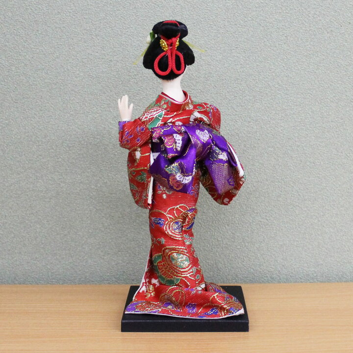 楽天市場】日本人形【舞踊・舞妓 赤金ちらし】24センチ日本のお土産 