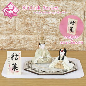 雛人形 一秀 コンパクト おしゃれ インテリア (スタイリッシュシリーズ 木村一秀 作 木目込み 桃山雛 IR601-15 麻の葉プレートセット) 桃の節句 ひな祭り