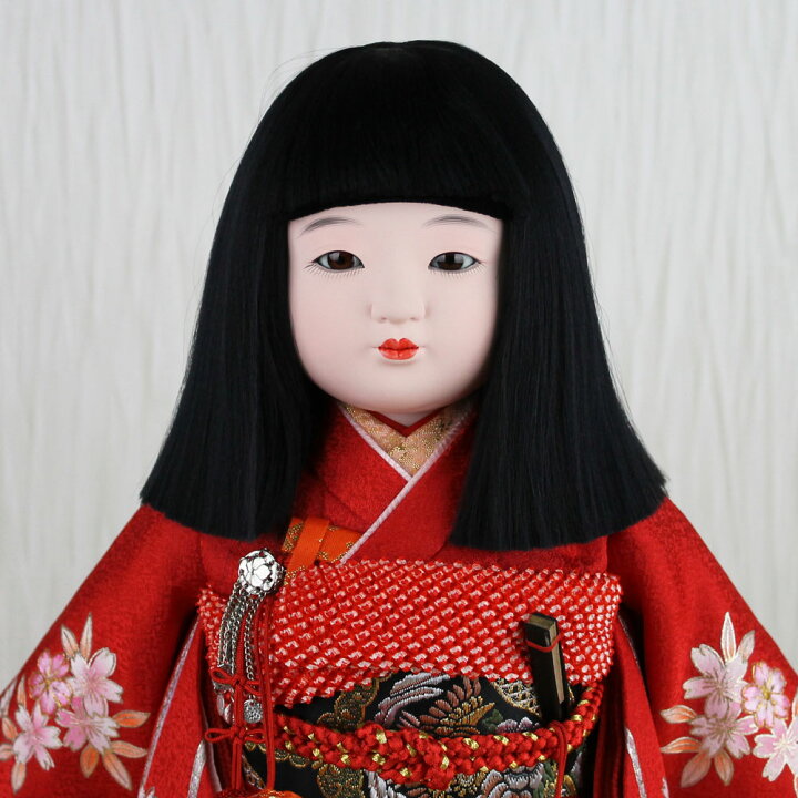 楽天市場】市松人形 小出松寿作【13号 尺二 切嵌金彩刺繍 市松人形FUKU 