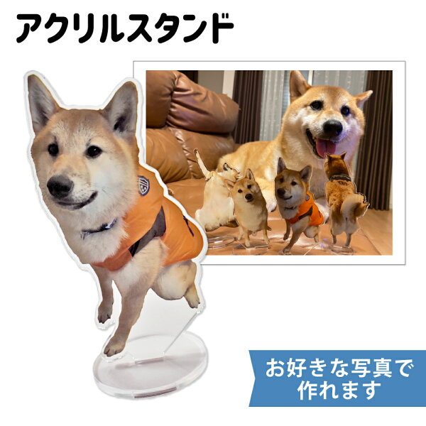 お好きな写真で作る アクリルスタンド 【フリーカット】【完成サイズ指定】10cm～14cm アクスタ メモリアル ペット 写真 オリジナル グッズ 子供 母の日 父の日 推し活 ☆