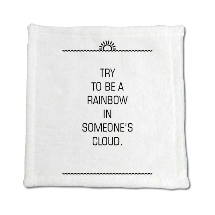 楽天市場 英語 名言 グッズ ハンドタオル Try To Be A Rainbow 59 サンライズ 0mm 0mm オリジナル おすすめ かっこいい オリジナルグッズ専門店ファンクリ