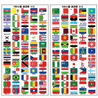 【送料無料】国旗ステッカー 130ヵ国セット【長方形】 海外 国旗グッズ 大阪 関西万博 パスポート 世界の…