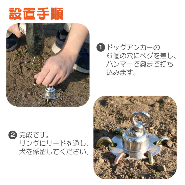 市場 犬 アンカー ペグ ドッグアンカー