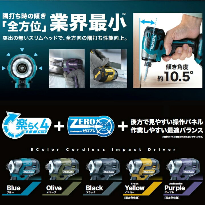楽天市場】【フルセット】マキタ TD173DRGX 充電式インパクトドライバ  