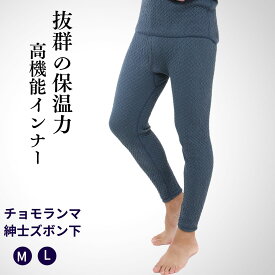 ひだまり チョモランマ 肌着 メンズ インナー ズボン下 厚手 防寒 冬 温かい レギンス 日本製 ネイビー