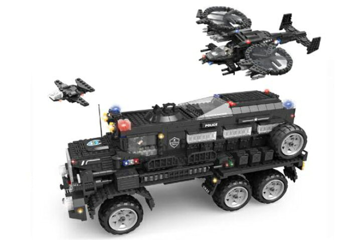 楽天市場 Afm Swat シリーズ ゴッドシールド号 2393blocks 特殊部隊 スワット 特殊部隊 装甲車 人員輸送車 警察車両 ブロック ミニフィグ付き 警察 大型車両 トラック G Trade Japan