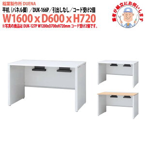 オフィスデスク (現地組立 完成品) 事務机 平机 パネル脚 引き出し無タイプ 受注生産品 DUK-166P W1600×奥行600x高さ720mm ワーキングデスク スチールデスク 作業机 事務所 会社 工場 稲葉製作所