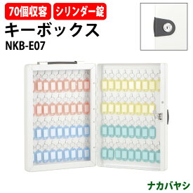 キーボックス シリンダー式 NKB-E07 70個収容 W258×D65x高さ372mm キーケース ナカバヤシ