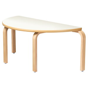 保育園 テーブル 幼稚園 机 キッズテーブル 子供用テーブル E-BNA-1260HRM 幅1200x奥行600x高さ490mm 半円型 長机 ローテーブル 長テーブル 学童保育 児童施設 託児所 塾 日本製