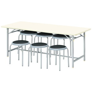 �Ј��H���e�[�u���Z�b�g 6�l�p ��� �H���e�[�u�� E-YZ-1875C 1�� + �ۃC�XE-ST-25T 6�r �Ј��H���p�e�[�u�� �x�e�� �w���� �Ј��� ���H�X ��