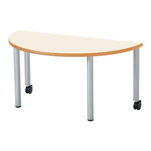 保育園 テーブル 幼稚園 机 キッズテーブル 子供用テーブル E-ER-1260HRL 幅1200x奥行600x高さ580mm 半円型 長机 ローテーブル 長テーブル 学童保育 児童施設 託児所 塾 日本製