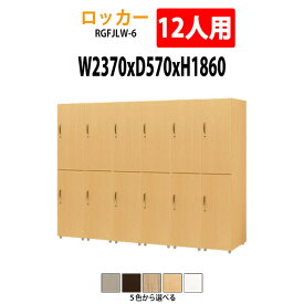 ロッカー 上下2段12人用 RGFJLW-6 幅2370×奥行570x高さ1860mm【送料無料(北海道・沖縄・離島を除く)】更衣室 施設 オフィス 木製ロッカー 着替え用 スポーツ施設 温泉 戦闘 宿泊施設 エステサロン タック販売