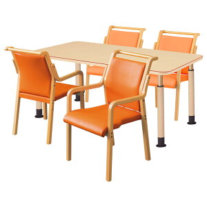 ���e�[�u���Z�b�g 4�l�p ���~�� �������� �ԃ��C���t ���p�e�[�u�� MK-N1690SET ���p�e�[�u�� MK-N1690 ��1600x���s900x����600�`800mm�{���֎q FVM-8AL 4�r �V�l�z�[��