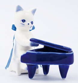 猫とピアノ　キャロルマスコット　部活 卒業 記念品 音楽　吹奏楽　プレゼント