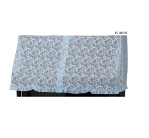 アップライトピアノカバー ハート柄バリカンレース ブルー PC-835HB ピアノケープ ハーフ