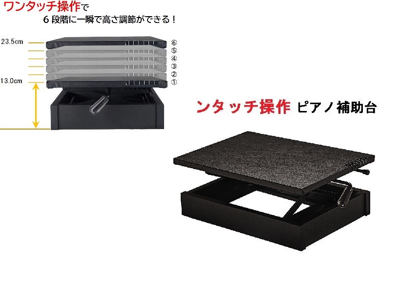 日本製 ラック式 ピアノ補助台 ブラック 女の子向けプレゼント集結 【海外輸入】 足台 AX-RH
