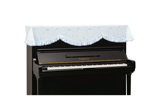 アップライトピアノカバー音符スターダスト柄レース L-827SB アップライトピアノトップカバー