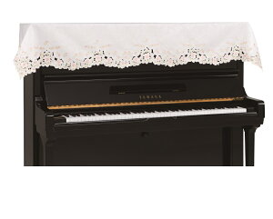 アップライトピアノトップカバー カットワーク花柄刺繍 LC-249FW