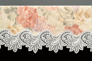 アップライトピアノトップカバー ジャガード織花柄ケミカルレース LPT-254GR