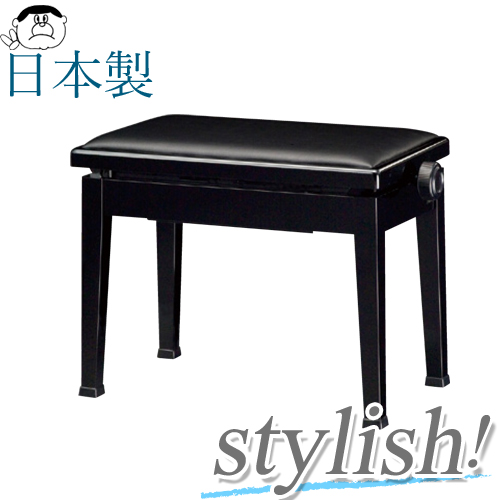 背もたれ無しピアノイス 人気商品の 両ハンドル式で高さ調整が楽にできる 黒塗り 座面黒色 信頼の吉澤 日本製 定番 黒 最高の Y-20 スタイリッシュ 送料無料 ピアノ椅子