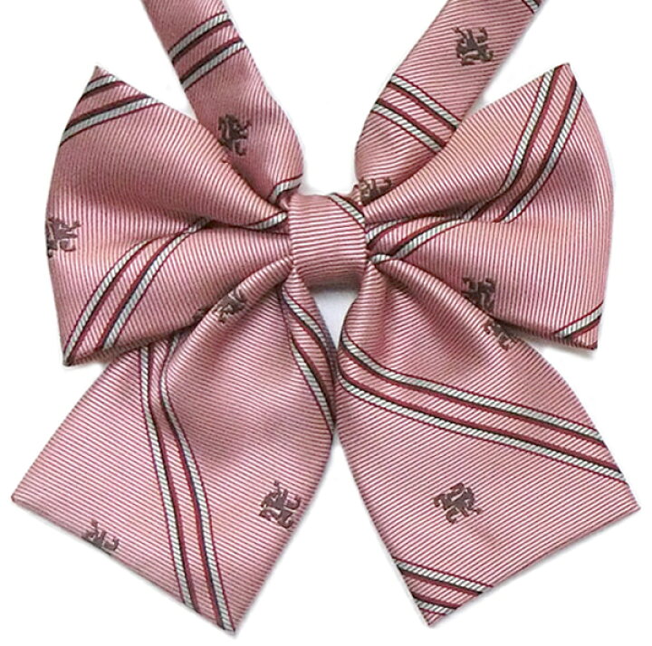 楽天市場 スクールリボン ピンクストライプ クレスト 巾13kuri Oriクリオリ 日本製 アジャスター対応 アイラブ制服 楽天市場店