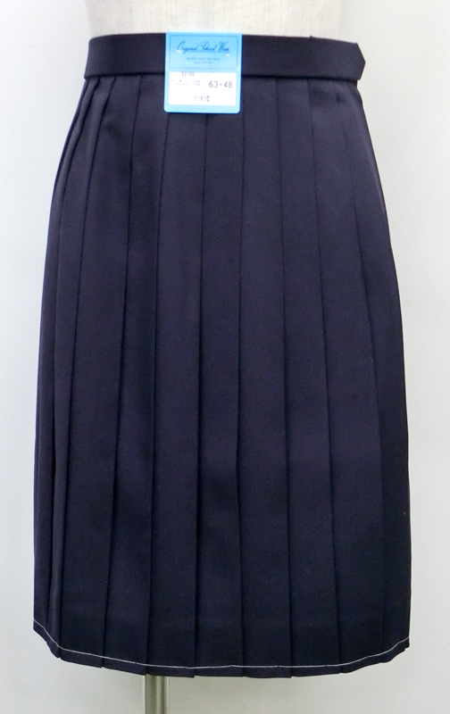 制服 スカート大きいサイズW75 78 81 85 90 丈48 54 KURI-ORI(クリオリ)紺スカート セーラースカート 冬用