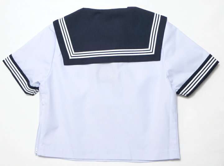 楽天市場】セーラー服 半袖 白身頃 紺衿・白三本線 富士ヨット 6A〜17A