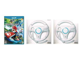 【新品】(税込価格) WiiU マリオカート8+Wiiハンドル2個　★全て任天堂純正品/新品未使用品ですがパッケージに少し傷みよごれ等がある場合がございます。