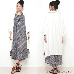 エスニックワンピースビッグシャツエスニックレディースエスニックファッションアジアンファッションシャツワンピかわいいシンプルゆったり大きなサイズ羽織