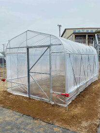 ヒロガーデン4 東都興業 ビニールハウス （スライドドア使用）4坪　換気セット付　2.7mx4.8mx高さ2.35m（北海道・沖縄・離島は別途送料発生