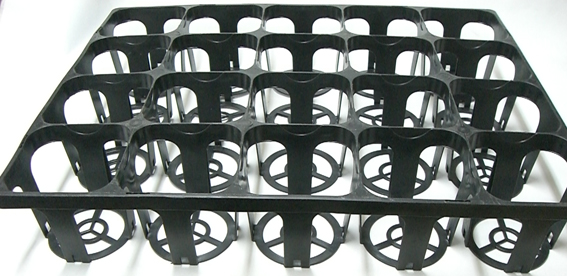 トレー 格安激安 20穴 TO-20 プラスチックトレイ 角穴 定価の67％ＯＦＦ 10.5ｃｍ用 黒