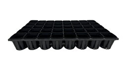 プレステラ 通常型 75 黒（ブラック） 40個　+　TO-40W 黒（ブラック）トレーセット 多肉植物 鉢 エケベリア
