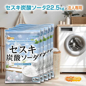 【法人専用】 セスキ炭酸ソーダ 4.5kg×5袋 【送料無料！(北海道・九州・沖縄・離島を除く)・同梱不可】 アルカリ洗浄剤 油汚れ 血液汗汚れに NICHIGA(ニチガ) TKJ