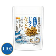 ドライなっとう ＜うす塩味＞ 110g 国産大豆100％使用 DRY NATTO 生きている納豆菌17億個 ナットウキナー…