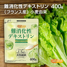 難消化性デキストリン（dextrin） 微顆粒品 400g 【送料無料】【メール便で郵便ポストにお届け】【代引不可】【時間指定不可】 水溶性食物繊維 サラッと溶ける便利な微顆粒品 食物繊維豊富・たんぱく質ゼロ・低脂肪 [05] NICHIGA(ニチガ)