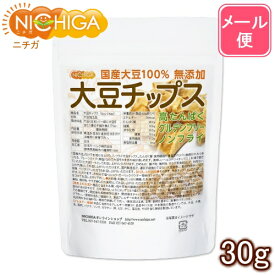 大豆チップス （SOY chips） 30g 【送料無料】【メール便で郵便ポストにお届け】【代引不可】【時間指定不可】 ソイチップス 国産大豆100％使用 [06] NICHIGA(ニチガ)