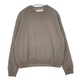 evam eva moss stitch pullover 定価29700円 E251K005 コットンリネンナイロン セーター ニット 25SS グレー レディース エヴァムエヴァ【中古】6-0419M