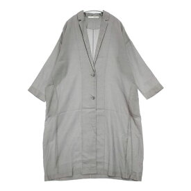 evam eva cupro silk jacket 定価56100円 E241T127 サイズ1 コート 24SS グレー レディース エヴァムエヴァ【中古】6-0419M