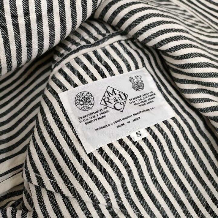 楽天市場】R&D.M.Co- ヒッコリーストライプリネンジャケット S 定価  