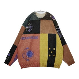 Children of the discordance 新品 WORLD FAMOUS INKJET CREW NECK KNIT 定価64900円 COTDKN-637 セーター ニット マルチ メンズ チルドレンオブザディスコーダンス【中古】5-0821T