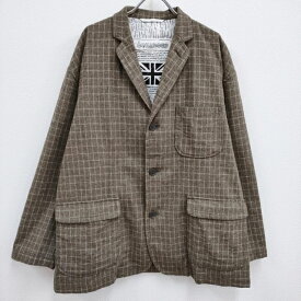 AQUAROCK アクアロック WOOL CHECK JACKET 定価49500円 ジャーナルスタンダード購入 テーラードジャケット 23AW ベージュ【中古】4-0227T♪