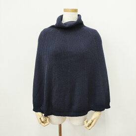 veritecoeur タートルネックポンチョ ポンチョ ネイビー レディース ヴェリテクール【中古】5-0811T